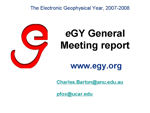 eGY General Meeting Report