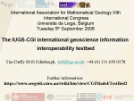 The IUGS-CGI International Geoscience Information Interoperability Testbed