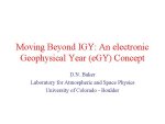Moving Beyond IGY: An electronic Geophysical Year (eGY) Concept