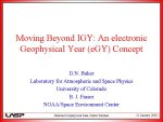 Moving Beyond IGY: An electronic Geophysical Year (eGY) Concept
